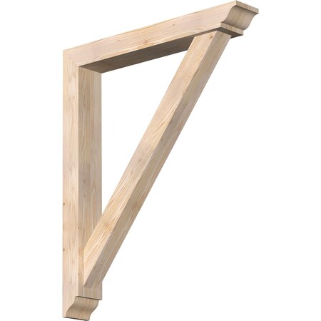 Ekena Millwork Traditional Traditional Smooth Bracket w/ Offset Brace, Douglas Fir, 5 1/2"W x 36"D x 44"H BKT0604X36X44TRA01SDF